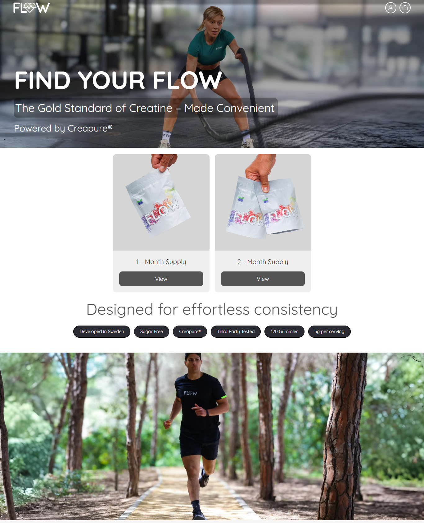 Screenshot of Flow Gummies — Supplements DTC